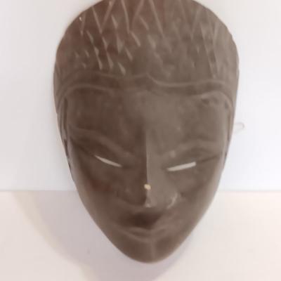 Authentic African Hand Carved Wood Face Mask, Wall Hanging Home Decor