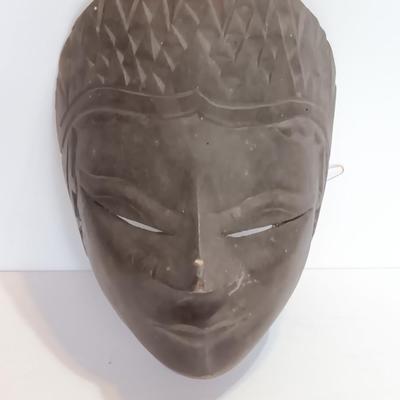 Authentic African Hand Carved Wood Face Mask, Wall Hanging Home Decor