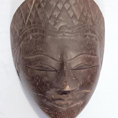 Authentic African Hand Carved Wood Face Mask, Wall Hanging Home Decor
