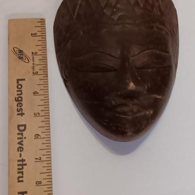 Authentic African Hand Carved Wood Face Mask, Wall Hanging Home Decor