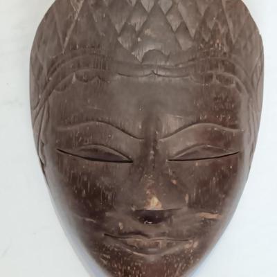 Authentic African Hand Carved Wood Face Mask, Wall Hanging Home Decor