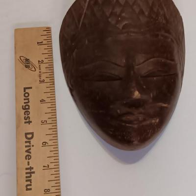 Authentic African Hand Carved Wood Face Mask, Wall Hanging Home Decor