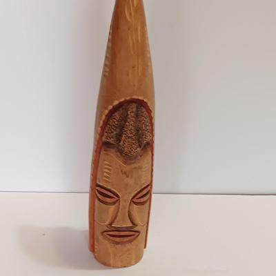 African wood carving and small Panda carved pencil sharpener