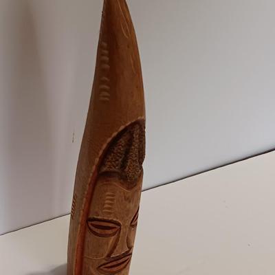 African wood carving and small Panda carved pencil sharpener