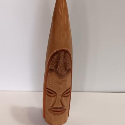 African wood carving and small Panda carved pencil sharpener
