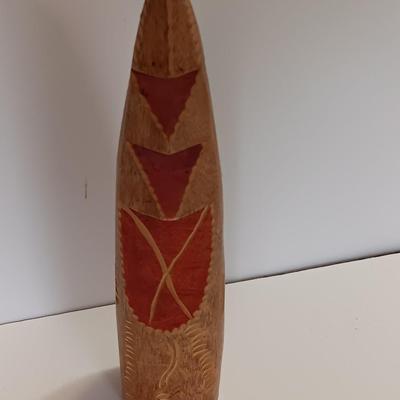 African wood carving and small Panda carved pencil sharpener