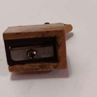 African wood carving and small Panda carved pencil sharpener