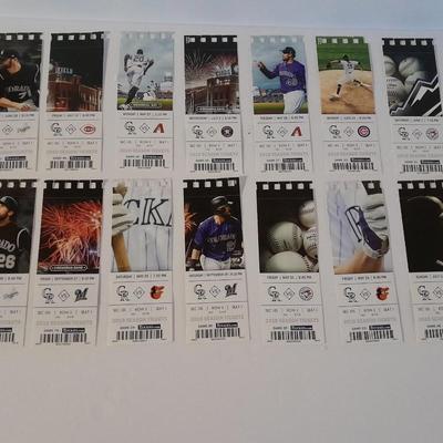 Colorado Rockies Tickets 2019 Season Tickets with player Photo's Section 105 Row 3 Seat 1