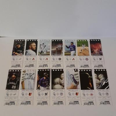 Colorado Rockies Tickets 2019 Season Tickets with player Photo's Section 105 Row 3 Seat 2
