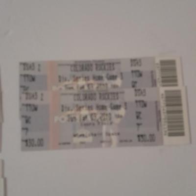 Colorado Rockies Season tickets NLCS - Div. season - NLDS 2010 2009- 2010-  2018