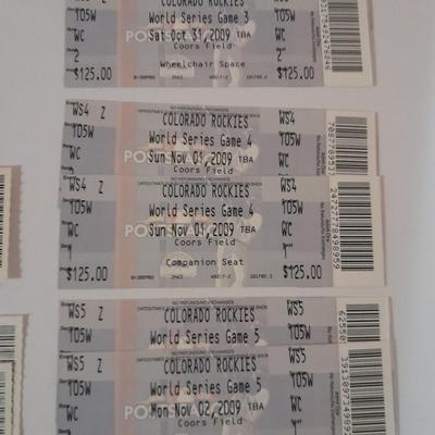 Colorado Rockies Tickets World series TBD - Tie Breakers - game 1-4 2009 Season tickets