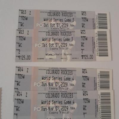 Colorado Rockies Tickets World series TBD - Tie Breakers - game 1-4 2009 Season tickets