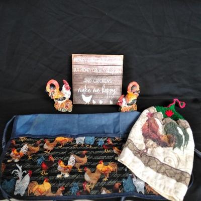 Rooster decor, cute sign, Chicken apron, and more