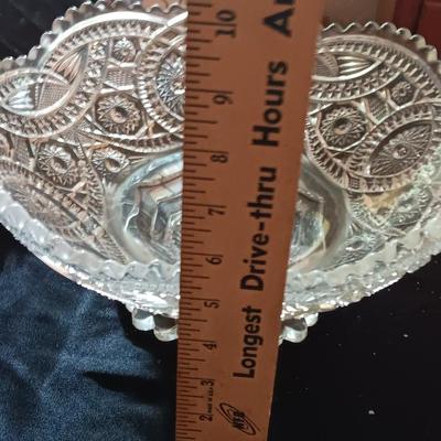 Large Pressed glass Bowl with other glassware