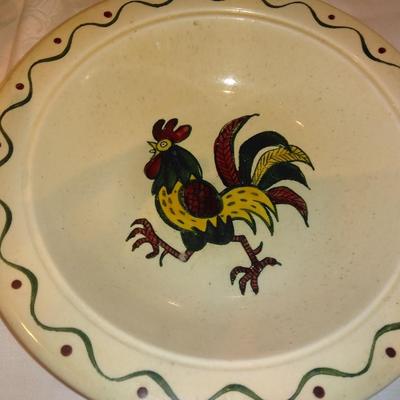 Poppy trail rooster dishes