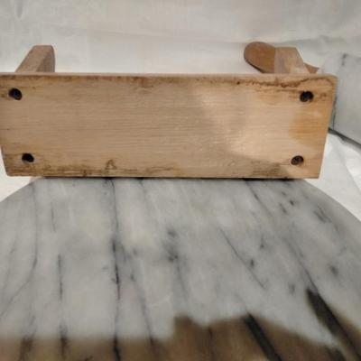 Marble rolling pin and round Marble lazy Susan
