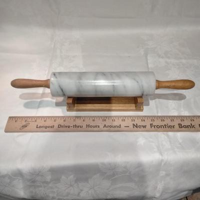 Marble rolling pin and round Marble lazy Susan