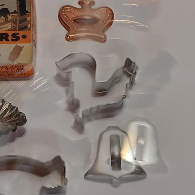 Vintage metal Cookie cutters Trick or Treat Cooky Cutters and others