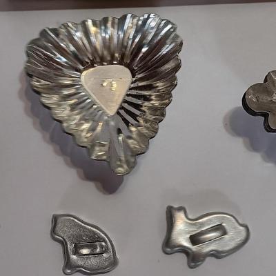 Vintage metal Cookie cutters Trick or Treat Cooky Cutters and others