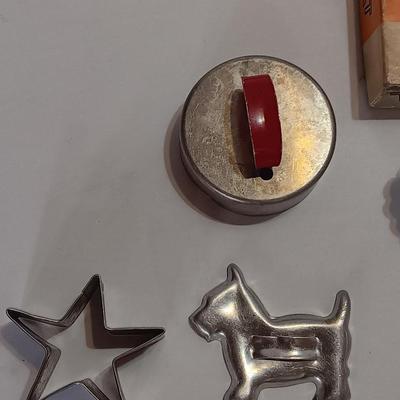 Vintage metal Cookie cutters Trick or Treat Cooky Cutters and others