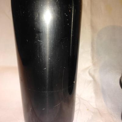 Stanley travel mug and two metal water bottles