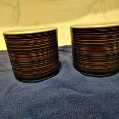 Stoneware mugs and bowls
