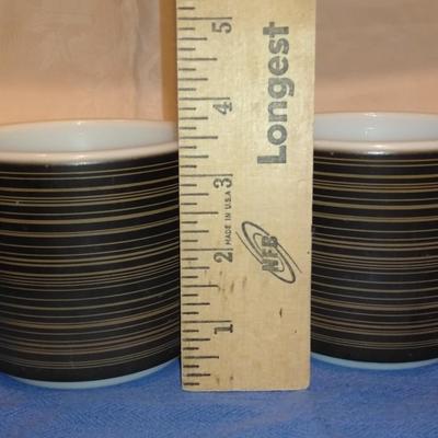 Stoneware mugs and bowls