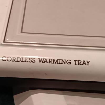 Conair Cuisine warming tray, Corningware and a microwave bacon dish