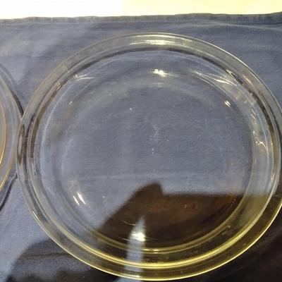 Two glass pie dishes