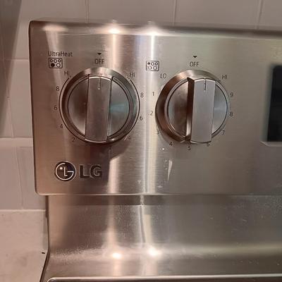 LG Stainless steel Electric Range with hood