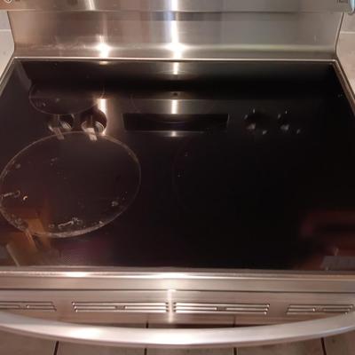 LG Stainless steel Electric Range with hood