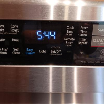LG Stainless steel Electric Range with hood