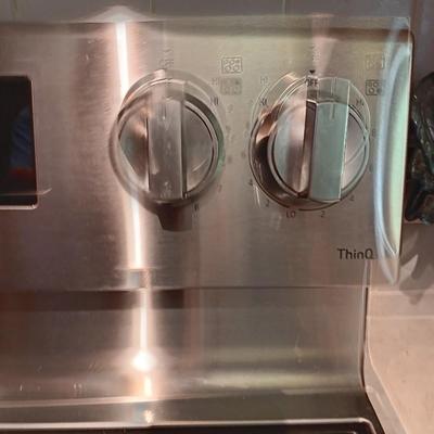 LG Stainless steel Electric Range with hood