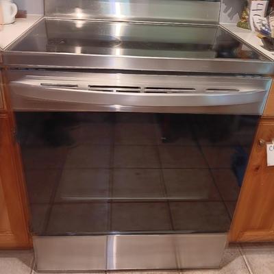 LG Stainless steel Electric Range with hood