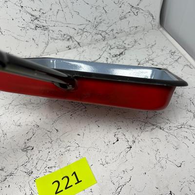 Vintage Red Enamelware skillet