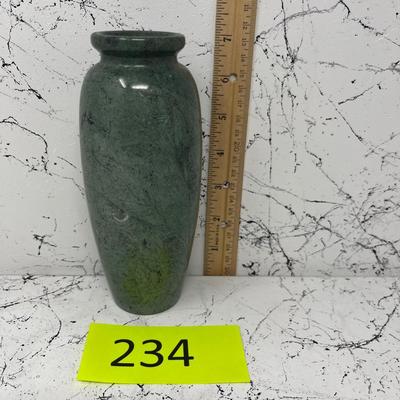 Green marble vase