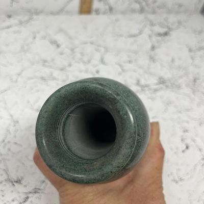 Green marble vase