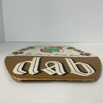 -102- COLLECTIBLE | 1950â€™s Cardboard Beer Dab Sign
