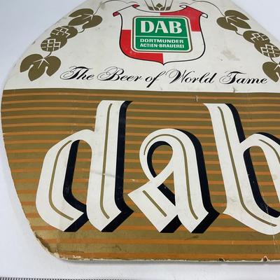 -102- COLLECTIBLE | 1950â€™s Cardboard Beer Dab Sign