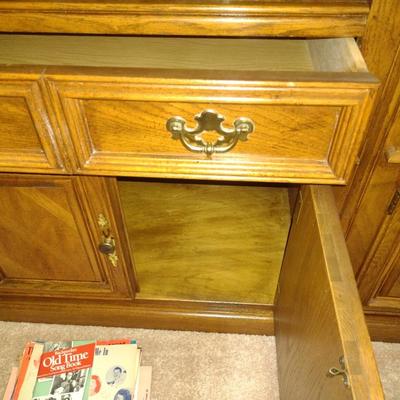 Solid Wood Open Bookcase with Cabinet Storage 2 Individual Units (No Contents)