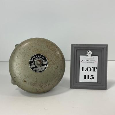 -115- COLLECTIBLE | Vintage Simplex Gardner Mass Alarm Bell