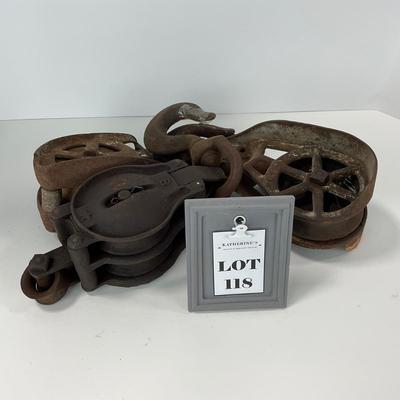 -118- TOOLS | Metal Pulleys With Hooks