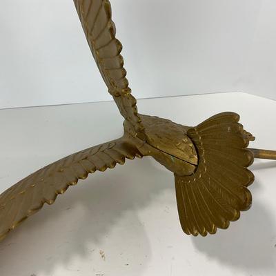 -121- DECORATIVE | Large Flagpole Gold Eagle Topper Or Finial