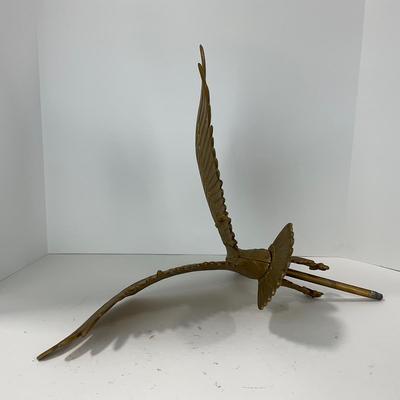 -121- DECORATIVE | Large Flagpole Gold Eagle Topper Or Finial