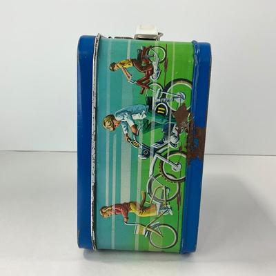 -123- COLLECTIBLE | The Cyclist Dirt Bike Lunch Box With Thermos