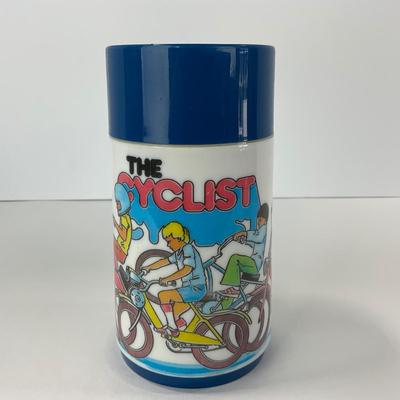 -123- COLLECTIBLE | The Cyclist Dirt Bike Lunch Box With Thermos