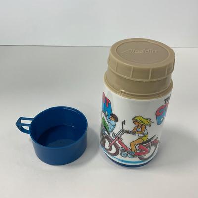 -123- COLLECTIBLE | The Cyclist Dirt Bike Lunch Box With Thermos