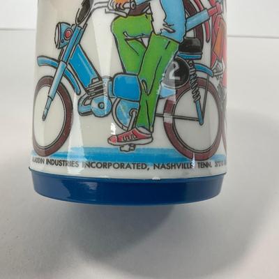-123- COLLECTIBLE | The Cyclist Dirt Bike Lunch Box With Thermos