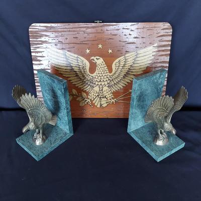 Brass & Marble Bookends, 1776 Commemorative Carnival Glass & More (LR-SS)