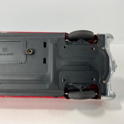 -141- CAR | Japan Bandai Tin Battery Gear Shift 1960â€™s Op Cadillac Convertible